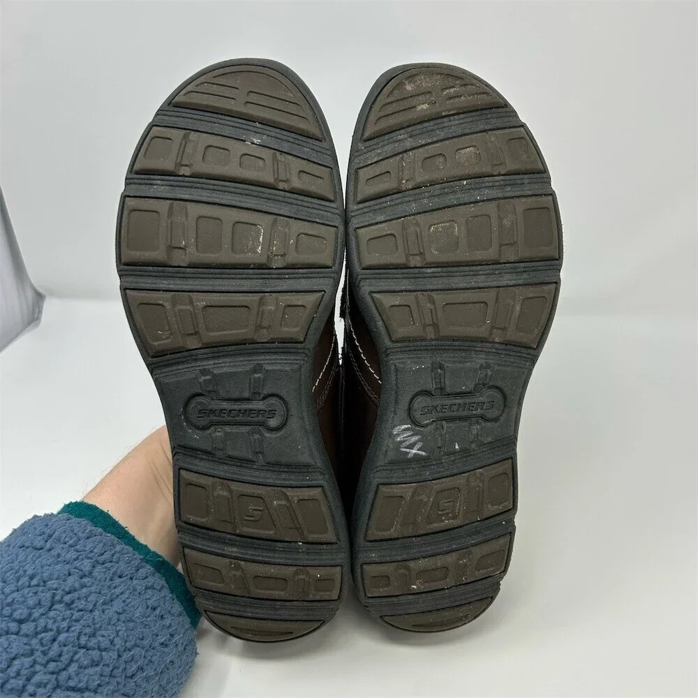 Skechers Harper Forde Men's Loafers Brown Slip-On Casual Shoes Relaxed Fit 9.5